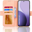 Flip θήκη για Oppo Reno 14F, Υποδοχή κάρτας, πορτοφόλι, ροζ