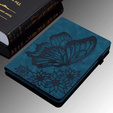 Θήκη για Lenovo Tab M9, Wallet Pen Slot, butterflies, καφέ