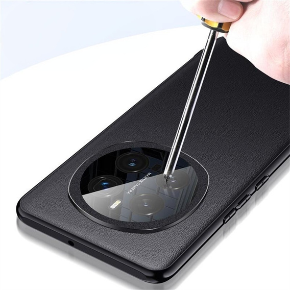 Θήκη για Honor Magic 7 Pro 5G, Leather Hybrid MagSafe, μαύρη
