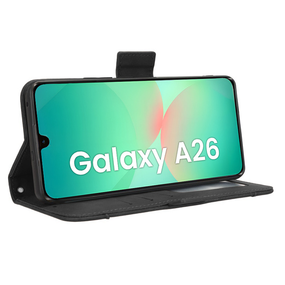 Θήκη με πτερύγιο για Samsung Galaxy A26, Card Slot, μαύρη