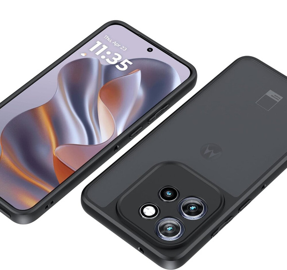 Θήκη για Motorola Edge 50 Neo / Motorola ThinkPhone 25, Fusion Hybrid, διαφανής / μαύρη