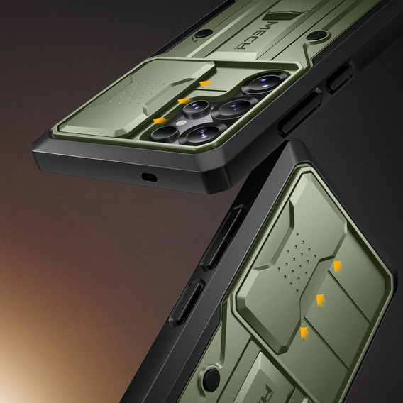 Ανθεκτική θήκη για Samsung Galaxy S25 Ultra – Tongate MECH Series Clip, Μαύρο