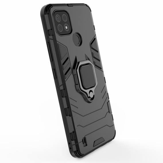 Θήκη για Realme C21, Kickstand Ring, μαύρη