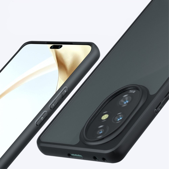 Θήκη για Honor 200 Pro 5G, Fusion Hybrid, διαφανής / μαύρη