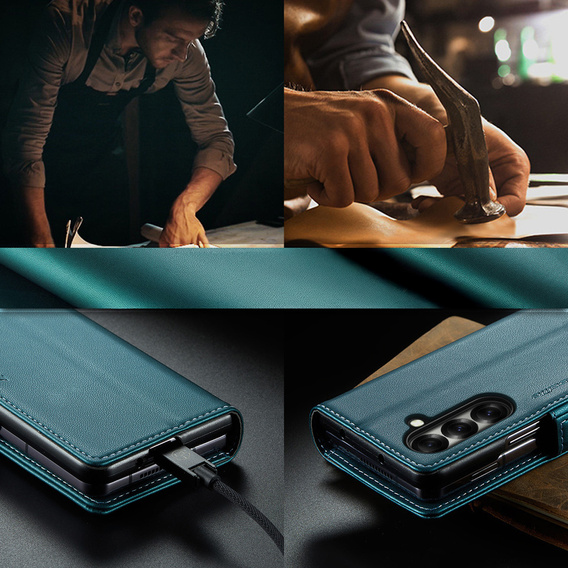 CASEME Litchi θήκη πορτοφόλι flip για Samsung Galaxy Z Fold7 5G