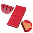 Θήκη με πτερύγιο για Samsung Galaxy S25 Edge, Crazy Horse Wallet, κόκκινη