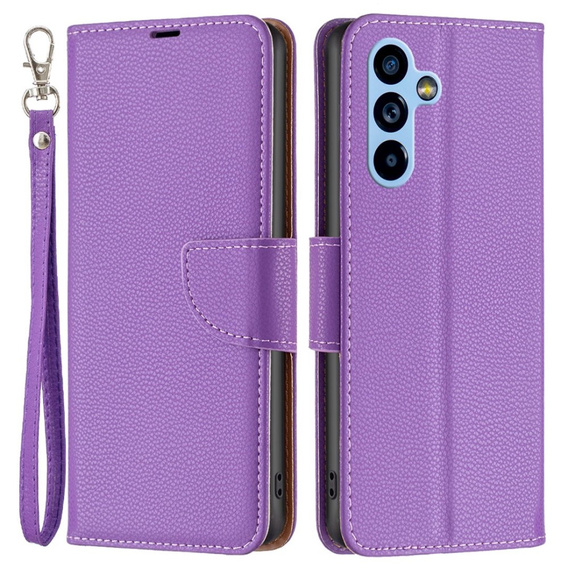 Θήκη με πτερύγιο για Samsung Galaxy A54 5G, Wallet Litchi Magnet, μωβ