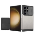Θήκη για Samsung Galaxy S24 Ultra, ERBORD MagProtect Slide Camera, γκρι gunmetal