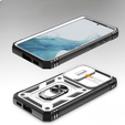 Θήκη για Samsung Galaxy S23, CamShield Slide, CamShield Slide, λευκό / μαύρο