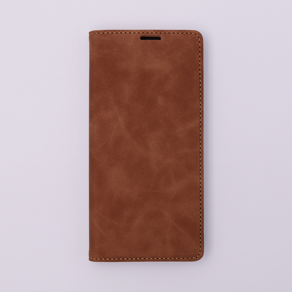 Θήκη για Xiaomi Redmi 12C, ERBORD Vintage, πορτοφόλι με πτερύγιο, καφέ