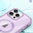 Θήκη για iPhone 16 Pro, Shockproof Hybrid, με μεμβράνη οθόνης, για MagSafe, μωβ