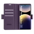 Θήκη για Xiaomi Redmi Note 14 Pro+ 5G / Xiaomi Poco X7 5G / Xiaomi Redmi Note 14 Pro 5G, ERBORD Glossy Litchi, πορτοφόλι με πτερύγιο, μωβ