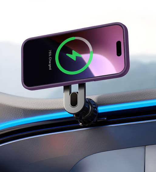 Θήκη για iPhone 16 Plus, για MagSafe, ERBORD Μatt Case, σκούρο μωβ + Γυαλί οθόνης