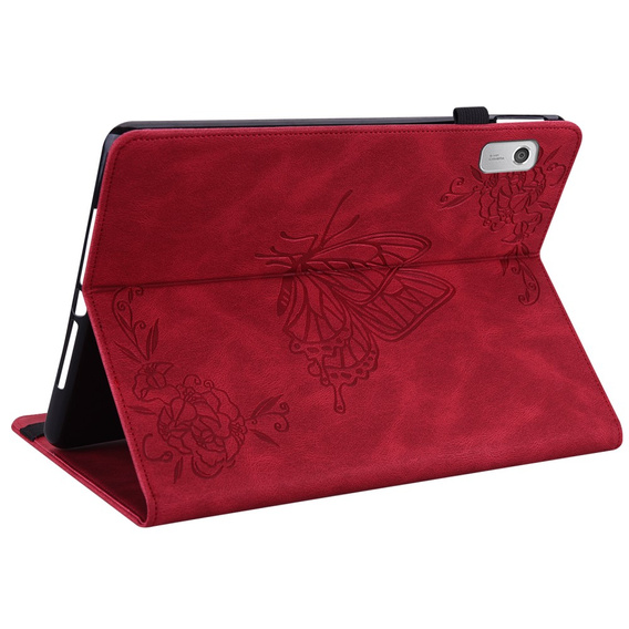 θήκη για το Lenovo Tab M9, Butterfly, κόκκινη