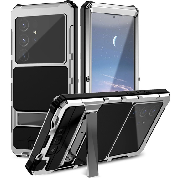 Θωρακισμένη θήκη για Samsung Galaxy S25 Ultra, R-JUST, ασημένια