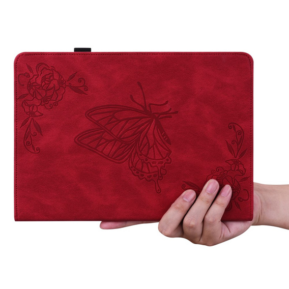 θήκη για το Lenovo Tab M11, Butterfly, κόκκινη