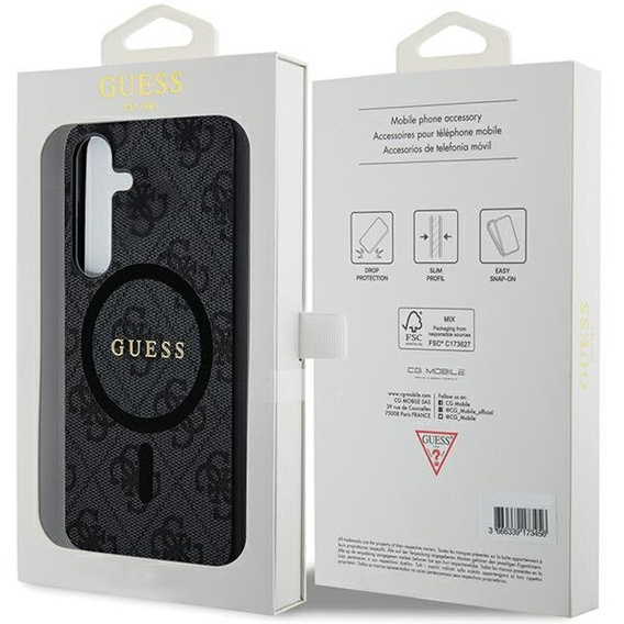 GUESS Θήκη για Samsung Galaxy S24+ Plus, 4G Ring Classic Logo, γκρι