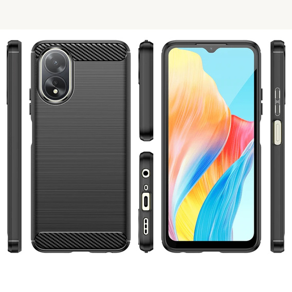 Θήκη για Oppo A38 4G / Oppo A18 4G, Carbon, μαύρη