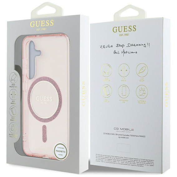 Θήκη GUESS IML Glitter Circle για Samsung Galaxy S25