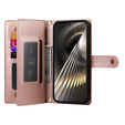 Θήκη με πτερύγιο για Xiaomi Poco X7 Pro 5G, Wallet Zipper Pocket, ροζ