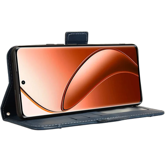 Θήκη με πτερύγιο για Realme 12 Pro 5G / 12 Pro+ 5G, Card Slot, σκούρο μπλε