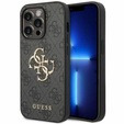 GUESS Θήκη για iPhone 15 Pro Max, 4G Big Metal Logo, γκρι