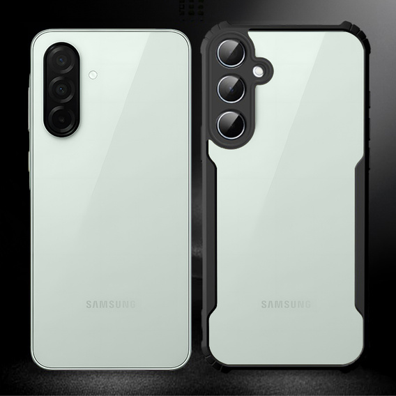 Η θήκη για το Samsung Galaxy A56, AntiDrop Hybrid, μαύρη + σκληρό γυαλί 9H