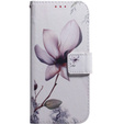 Θήκη με πτερύγιο για Oppo A17, Wallet, kwiat, λευκή