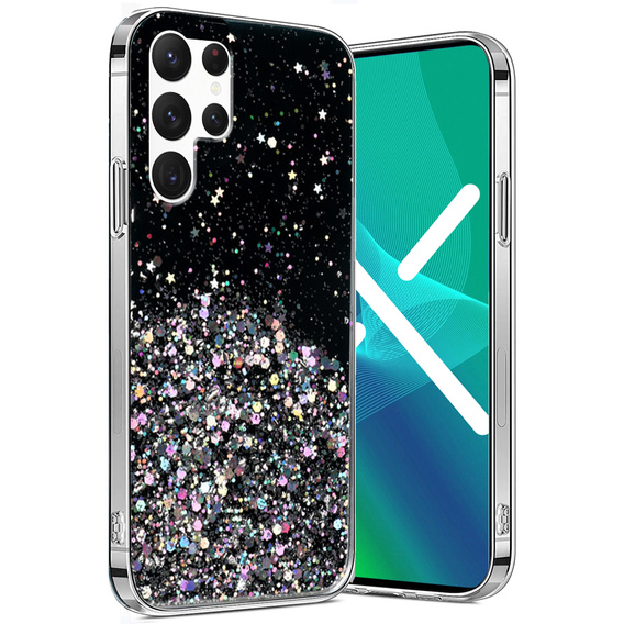 Θήκη για Samsung Galaxy S22 Ultra 5G, Glittery, μαύρη