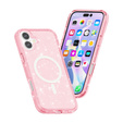 Θήκη για iPhone 17, για MagSafe, glitter, ημιδιαφανές ροζ