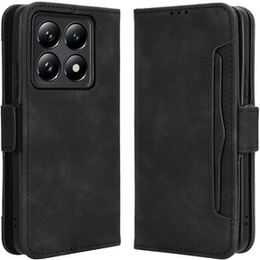 Θήκη με πτερύγιο για Xiaomi 14T Pro, Card Slot, μαύρη