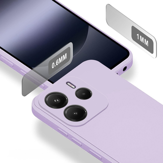 Θήκη για Xiaomi Redmi Note 14 4G, Silicone Lite, μωβ