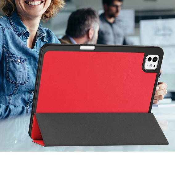 Θήκη για iPad Pro 11" 2024 (5 gen.), Smartcase με χώρο για γραφίδα, κόκκινη