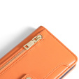 Θήκη με πτερύγιο για Oppo Reno8 T 4G, Wallet Zipper Pocket, πορτοκαλί