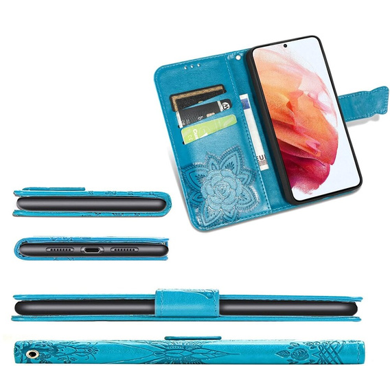 Θήκη με πτερύγιο για Motorola Edge 50 Neo / Motorola ThinkPhone 25, Butterfly, μπλε