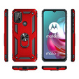 θωρακισμένη θήκη για Motorola Moto G10/G30, Nox Case Ring, κόκκινη