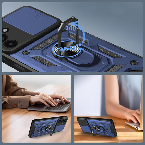 Θήκη για Samsung Galaxy S25 FE, CamShield Slide, μπλε