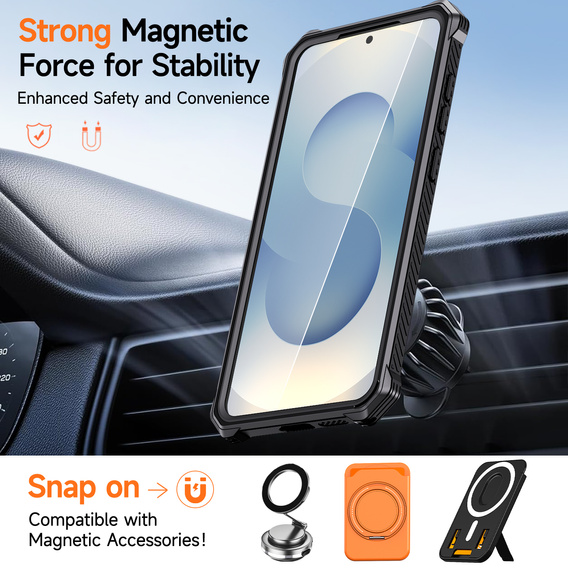 Προστατευτική θήκη με βάση συμβατή με MagSafe για Samsung Galaxy S25 FE