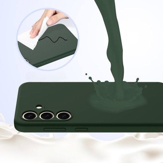 Θήκη για Samsung Galaxy S24 FE, Silicone MagSafe, πράσινη