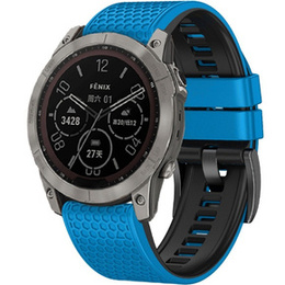 Λουράκι σιλικόνης για Garmin Fenix 7 / Forerunner 965 / 955 / 945 / 935, Μπλε / Μαύρο