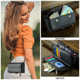 θήκη CASEME για Samsung Galaxy S25 FE, RFID Leather Wallet, με λουράκι ώμου, μαύρη
