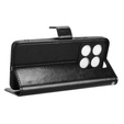 Θήκη με πτερύγιο για Xiaomi 14T Pro, Crazy Horse Wallet, μαύρη