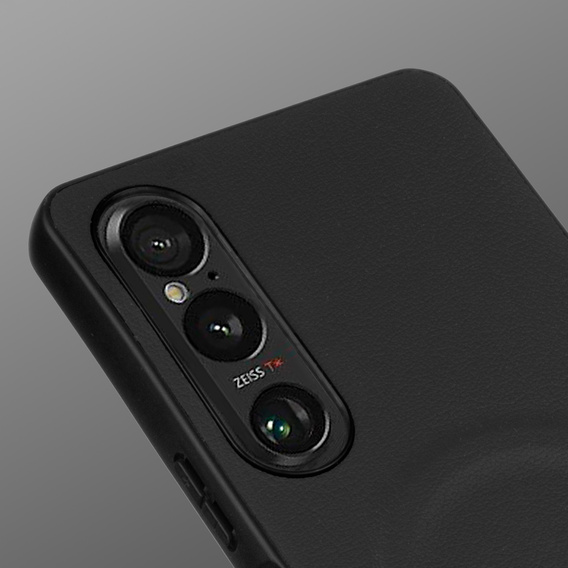 Θήκη για Sony Xperia 1 VI, Leather Hybrid MagSafe, μαύρη