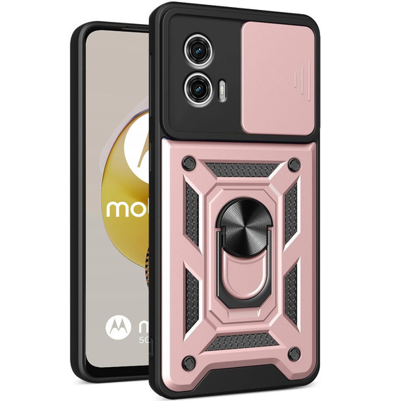 Θήκη για Motorola Moto G73 5G, CamShield Slide, ροζ rose gold