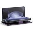 CASEME flip case για Samsung Galaxy Z Fold6 5G, Litchi Wallet, μωβ