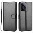 Θήκη με πτερύγιο για Xiaomi Redmi Note 12 Pro+ 5G, Crazy Horse Wallet, μαύρη