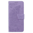 Θήκη με πτερύγιο για Samsung Galaxy M34 5G, Butterfly, μωβ