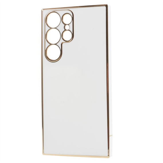 Θήκη για Samsung Galaxy S24 Ultra, Glamour CamShield, λευκή