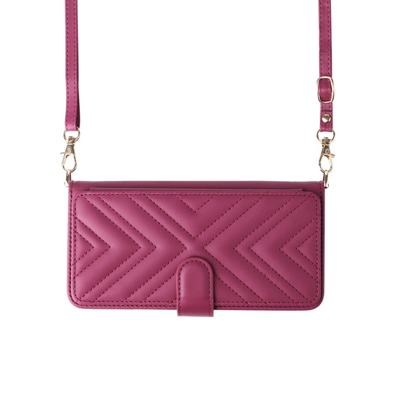 Θήκη με πτερύγιο για Xiaomi Poco M7 Pro 5G, Crossbody Leather Wallet, μπορντό