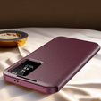 Αναδιπλούμενη θήκη για Samsung Galaxy S25 Ultra, Smart View Wallet, μπορντό